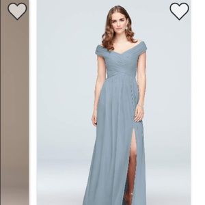 David’s Bridal Off-the-Shoulder Bridesmaid Dress
